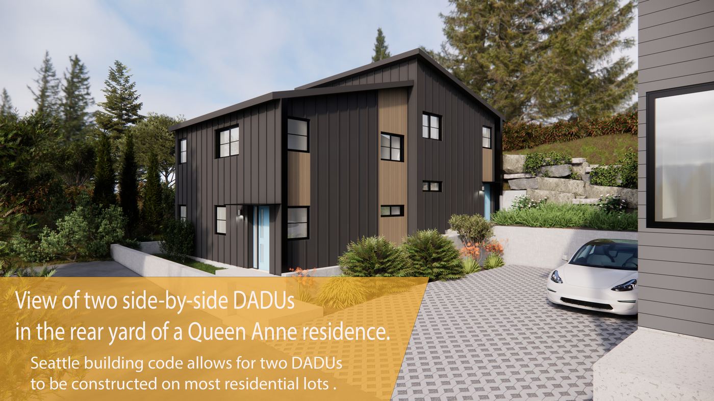Queen Anne, Seattle — Two DADUs, rear yard